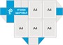 Стенд Уголок здоровья фигурный пластик 3мм 1160 х 840 мм, 5 карманов формата А4, 5 листовок о ЗОЖ УЗ12