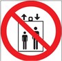 P34 Запрещается пользоваться лифтом для подъёма (спуска) людей - наклейка P34n
