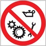 P37  Запрещается смазывать элементы во время работы механизма- наклейка P37n