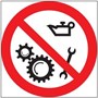P37  Запрещается смазывать элементы во время работы механизма- табличка ПВХ-2мм P37t