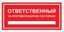 Т09-03 Ответственный за пожарную безопасность наклейка (красный фон)