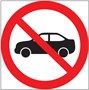 P50 Запрещается движение (въезд, проезд) легкового  транспорта - наклейка