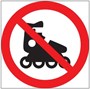 P55 Запрещается вход на роликовых коньках - табличка ПВХ-2мм