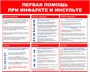 Стенд Первая помощь при инфаркте и инсульте- размер 1200 х 1000мм,ПВХ-3мм 05195