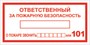 Т09-01n Ответственный за пожарную безопасность наклейка