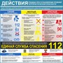 Стенд Действия граждан при установлении уровней террористической опасности размер 1000 х 1000 пластик 3 мм 0332