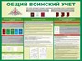 Стенд Общий воинский учет размер 1000 х 750 пластик 3 мм с изменениями от 2024г. 25011