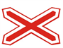 Знак дорожный "Однопутная железная дорога" ГОСТ Р52290-2004 1.3.1