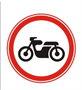 Знак дорожный "Движение мотоциклов запрещено"  ГОСТ Р 52290-2004, II-типоразмер, D-700мм