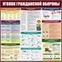 Стенд "Уголок гражданской обороны" размер 1000 х 1000 (бордовый)  пластик 3 мм 0275